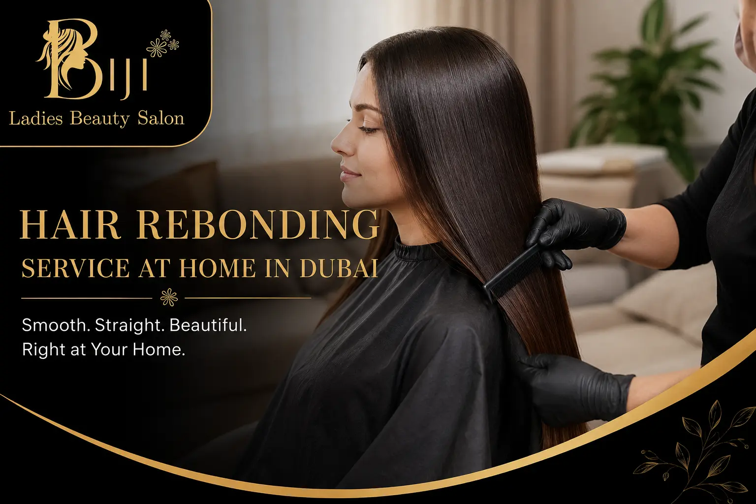 Hair rebonding service at home in Dubai for ladies